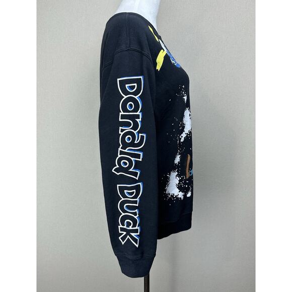 Disney Mickey Mouse & Friends Sweatshirt X-Large Black Cotton Blend Graphic - Picture 4 of 10